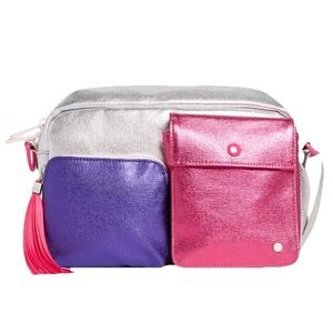 STATE Kane Bike Bag Crossbody Metallic Silver Hot Pink Purple Scooter Bag Retro